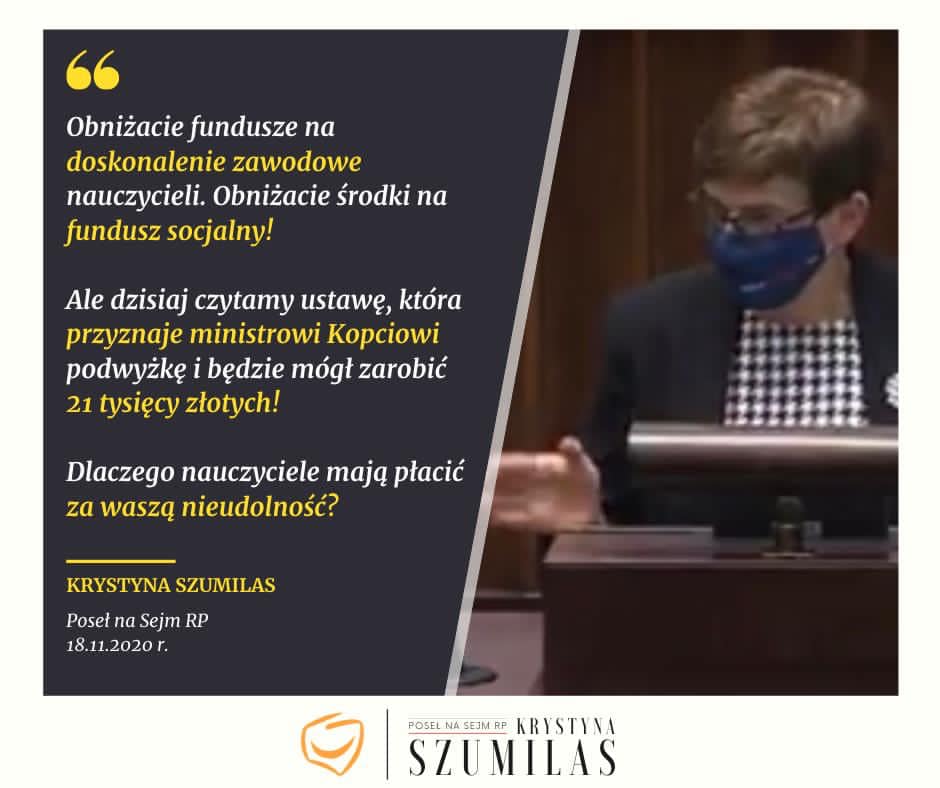 Wystąpienie podczas 21. posiedzenia Sejmu